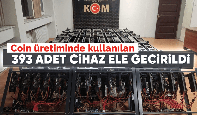 Coin üretiminde kullanılan yüzlerce cihaz ele geçirildi