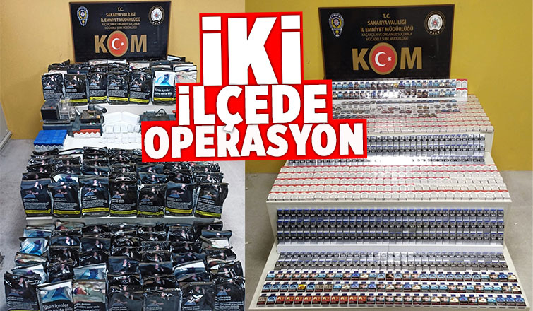 Çok sayıda kaçak sigara ürünü ele geçirildi