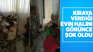 Çöplüğe dönen evini görünce isyan etti