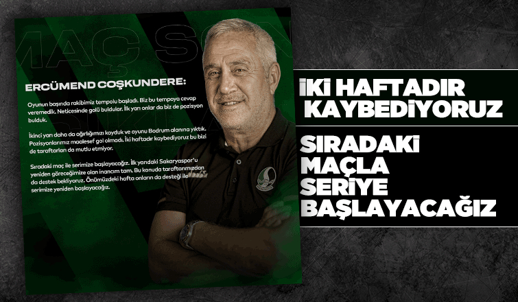  Coşkundere'den mağlubiyet sonrası açıklama