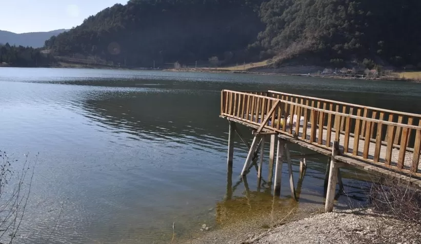 Çubuk Gölü’nde bahar havası yaşanırken göl suları azaldı