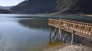 Çubuk Gölü’nde bahar havası yaşanırken göl suları azaldı