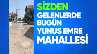 Çukur içindeki sokağın fotoğrafını paylaşıp tepki gösterdi