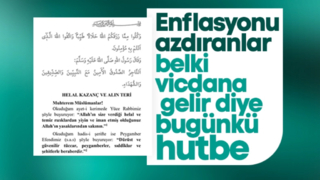 Cuma hutbesinde helal kazanca vurgu