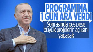Cumhurbaşkanı Erdoğan, 1 günlük istirahate çekildi