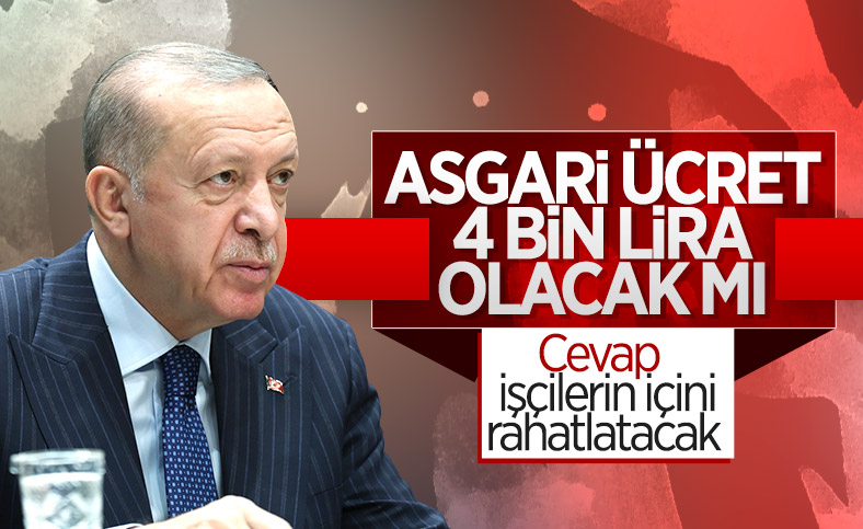 Cumhurbaşkanı Erdoğan'a asgari ücret soruldu