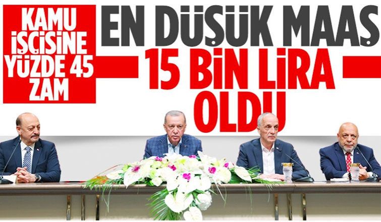 Cumhurbaşkanı Erdoğan açıkladı! Kamu işçisinin zam oranı belli oldu