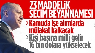 Cumhurbaşkanı Erdoğan, AK Parti Seçim Beyannamesi'ni açıkladı
