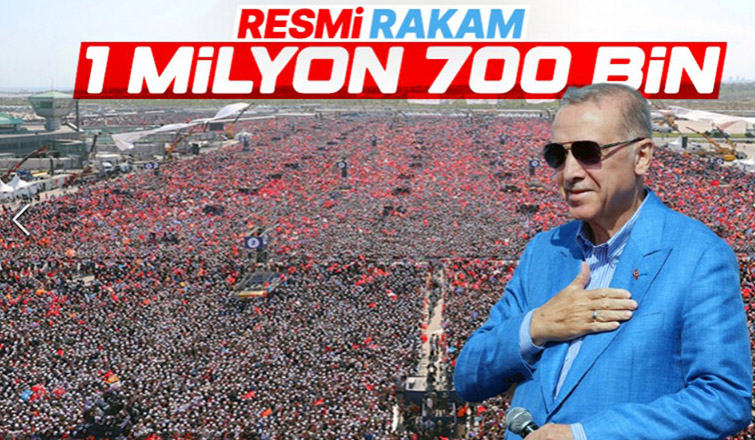 Cumhurbaşkanı Erdoğan 'Büyük İstanbul Mitingi'ne katılım sayısını açıkladı