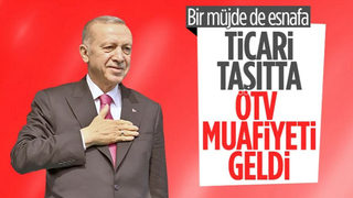 Cumhurbaşkanı Erdoğan'dan esnafa vergi muafiyeti müjdesi