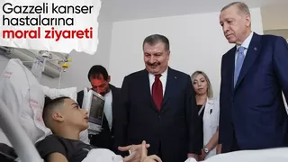 Cumhurbaşkanı Erdoğan'dan Gazze'den getirilen kanser hastalarına ziyaret