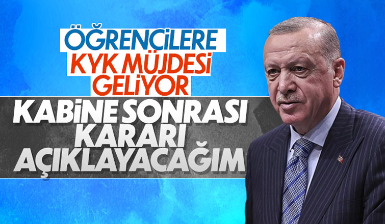 Cumhurbaşkanı Erdoğan'dan gençlere KYK burslarıyla ilgili müjde