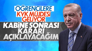 Cumhurbaşkanı Erdoğan'dan gençlere KYK burslarıyla ilgili müjde