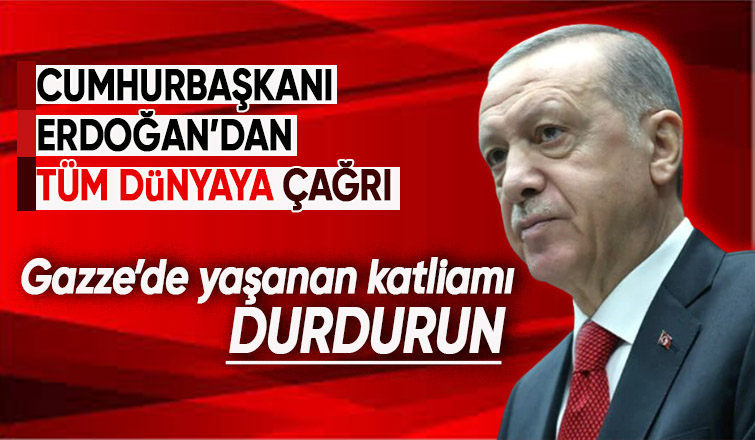 Cumhurbaşkanı Erdoğan'dan İsrail'in Gazze'de hastaneyi vurmasına tepki
