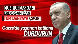 Cumhurbaşkanı Erdoğan'dan İsrail'in Gazze'de hastaneyi vurmasına tepki