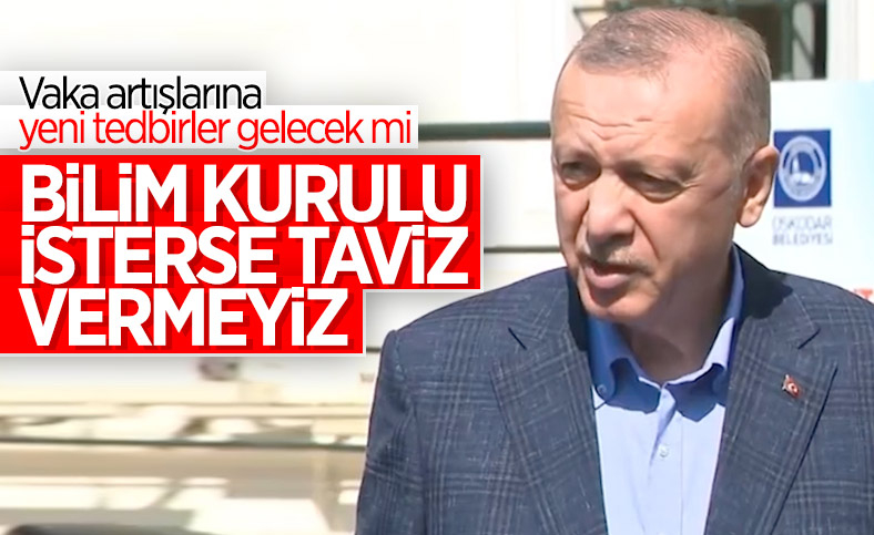 Cumhurbaşkanı Erdoğan'dan maske açıklaması