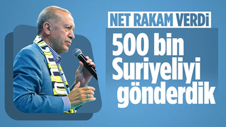 Cumhurbaşkanı Erdoğan'dan sığınmacı açıklaması: 500 bin Suriyeli geri döndü