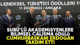 Cumhurbaşkanı Erdoğan'dan SUBÜ’lü akademisyenlere ödül