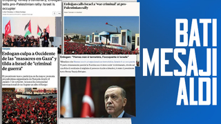 Cumhurbaşkanı Erdoğan'ın Büyük Filistin Mitingi'ndeki açıklamaları dünya basınında