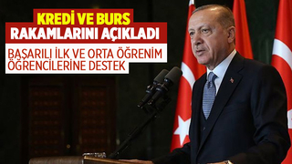 Cumhurbaşkanı Erdoğan kredi ve burs rakamlarını açıkladı