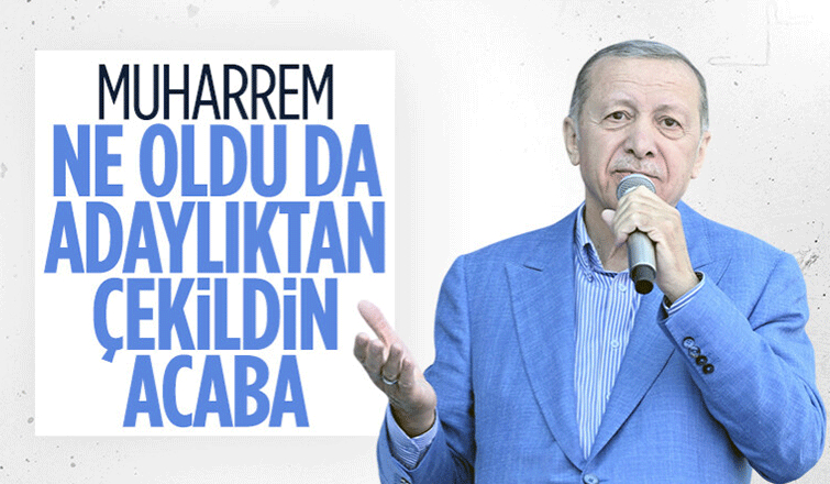 Cumhurbaşkanı Erdoğan, Muharrem İnce'nin adaylıktan çekilmesini yorumladı