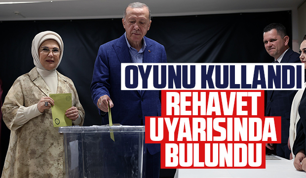 Cumhurbaşkanı Erdoğan, oyunu kullandı