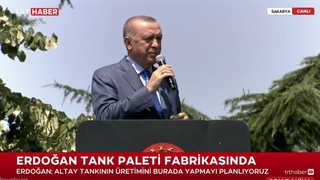 Cumhurbaşkanı Erdoğan Tank Palet Fabrikası'nda işçilere seslendi