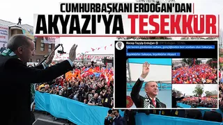 Cumhurbaşkanı Erdoğan: Teşekkürler Sakarya, teşekkürler Akyazı