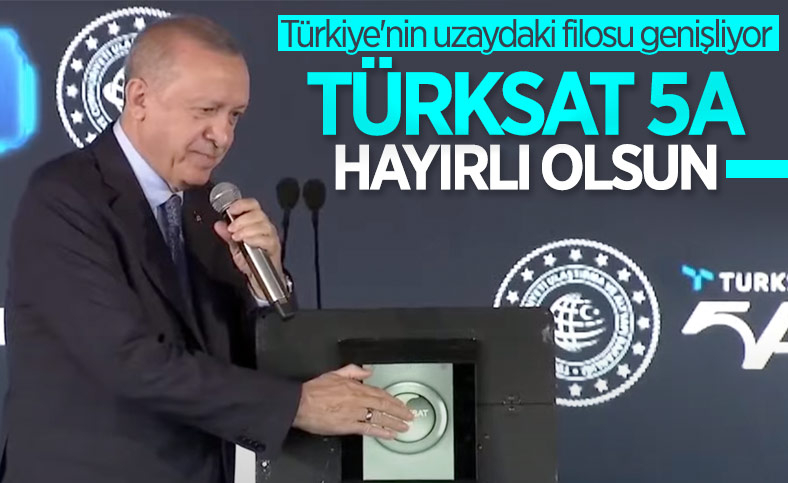 Cumhurbaşkanı Erdoğan Türksat 5A Uydusu'nu hizmete aldı