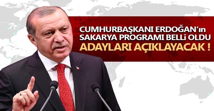 Cumhurbaşkanı Erdoğan'ın Sakarya programı belli oldu