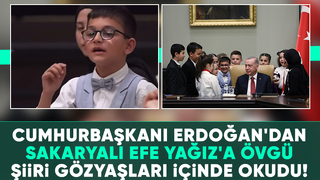 Cumhurbaşkanından Sakaryalı Efe Yağız'a övgü