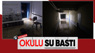 Cumhuriyet Ortaokulu sular altında kaldı