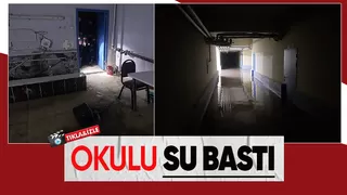 Cumhuriyet Ortaokulu sular altında kaldı