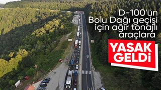 D-100 Bolu Dağı geçişinde ağır tonajlı araçlara yasak