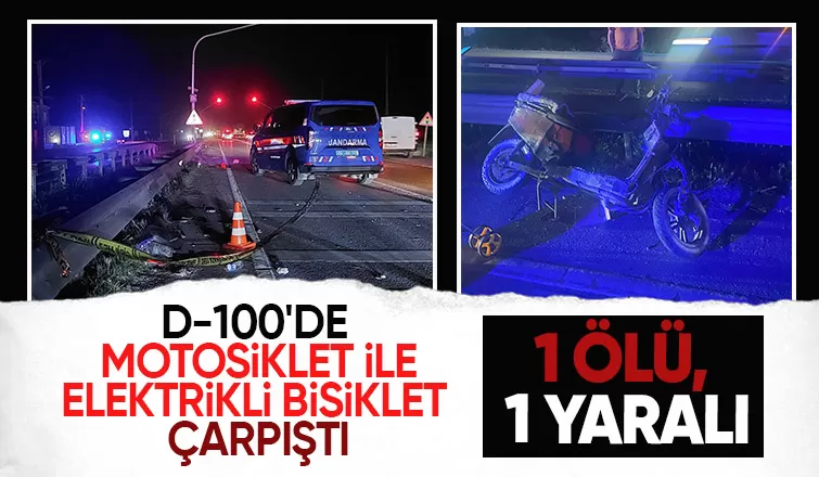 D-100'de feci kaza: 1 ölü, 1 yaralı