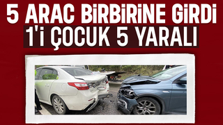 D-100'de 5 araçlı kaza: 5 yaralı