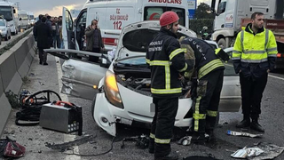 D-100'de feci kaza: 1 ölü, 1 yaralı