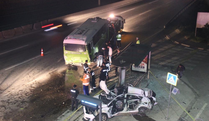 D-100'de feci kaza: 1 ölü, 2 yaralı