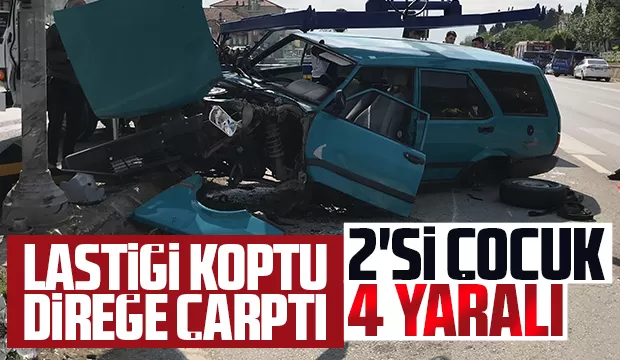 D-100'de feci kaza: 2'si çocuk 4 yaralı