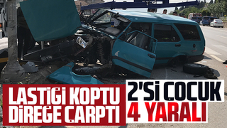 D-100'de feci kaza: 2'si çocuk 4 yaralı