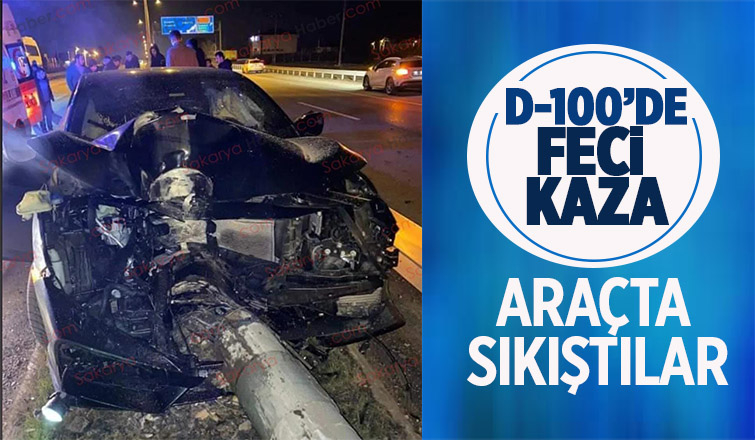 D-100'de feci kaza: 2 yaralı  