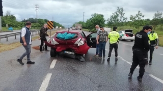 D-100'de kaza: 1’i ağır 3 yaralı