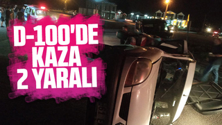 D-100'de kaza: 2 yaralı