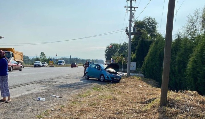 D-100'de kaza: 2 yaralı