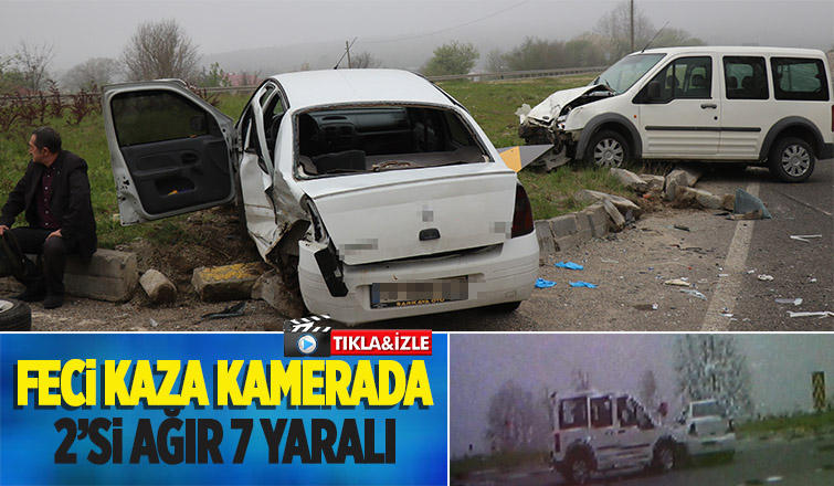 D-100'de kaza 2’si ağır 7 yaralı