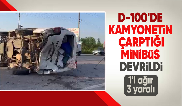 D-100'de kaza 3 yaralı
