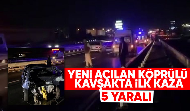 D-100 de kaza 5 yaralı