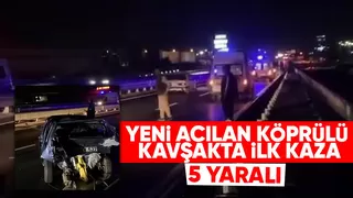 D-100 de kaza 5 yaralı