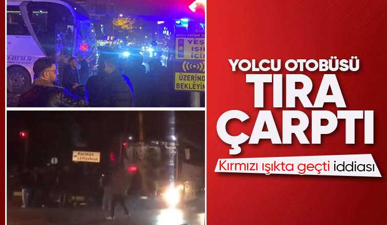 D 100 de kaza otobüs ile tır çarpıştı