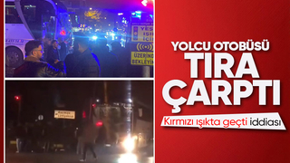 D 100 de kaza otobüs ile tır çarpıştı